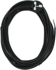 12 Metre 2 Core 1mm Mains Power lead Flex Cable & Plug Black