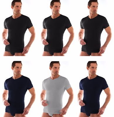 T-shirt Uomo In Cotone Elasticizzato – Scollo Classico, Morbida, 170g, Taglie XS-5XL (Bianco, Nero, Grigio, Navy) - 3