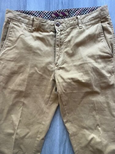 Brooks Brothers Red Fleece Pants Men's 33x32 Light Brown Chino Cotton Stretch - Picture 2 of 21