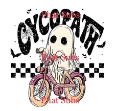 Sublimation Print Cycopath Halloween Ghost Ready to Press Heat Transfer