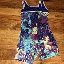 Gymnastics Paint Splatter Leotard Children  s Small