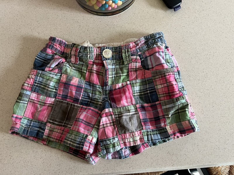 VVGUC Gap Kids Madras Plaid Shorts Girls Size 12 Super Cute