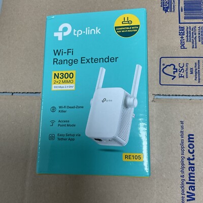 TP-Link Wall Plug Wi-Fi Range Extender 300Mbps RE105