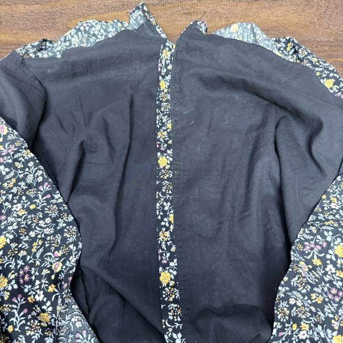 Madewell Floral Dress Womens Size XL Black Button Front Short Sleeve Mini Pocket - Picture 8 of 21