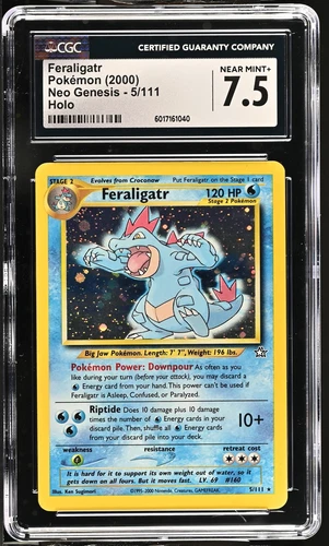 FERALIGATR Neo Genesis Holo Rare #5 CGC 7.5 Vintage Pokemon [Nostalgium]