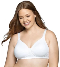 Vanity Fair Beauty Back Back Smoother Full-Figure Wireless Bra 71380 White 42DDD