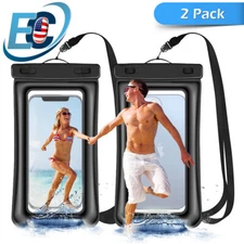 2Pack Floating Waterproof Cell Phone Pouch Dry Bag Case Cover For iPhone Samsung