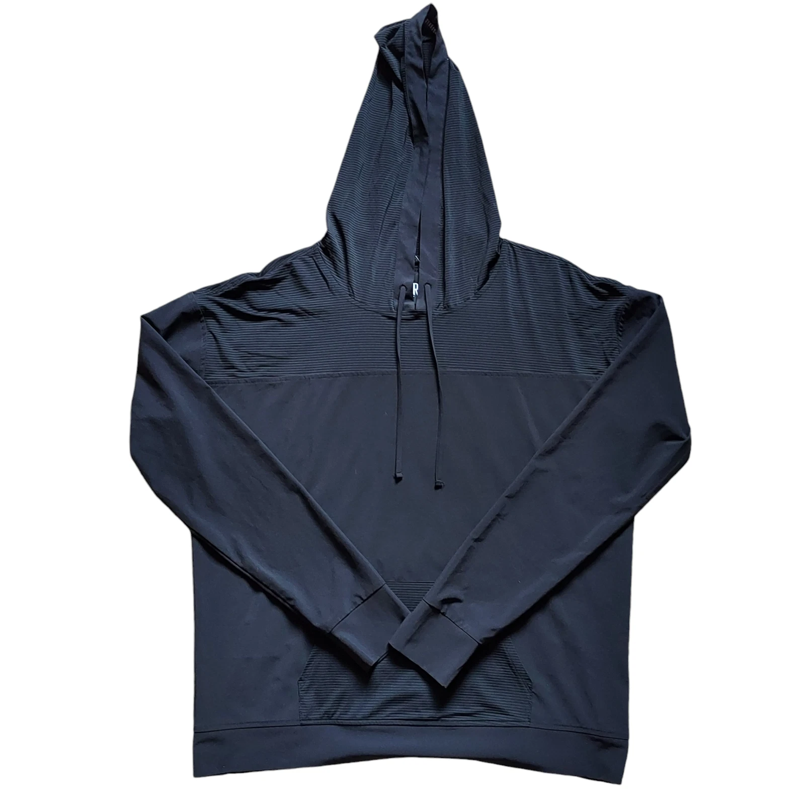 UNDERCOVER Felpa con cappuccio Victoria Sport donna manica lunga nera leggera performance elasticizzata M