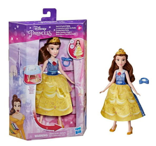 Disney Princess Spin and Switch Belle, Quick Change Fashion Doll