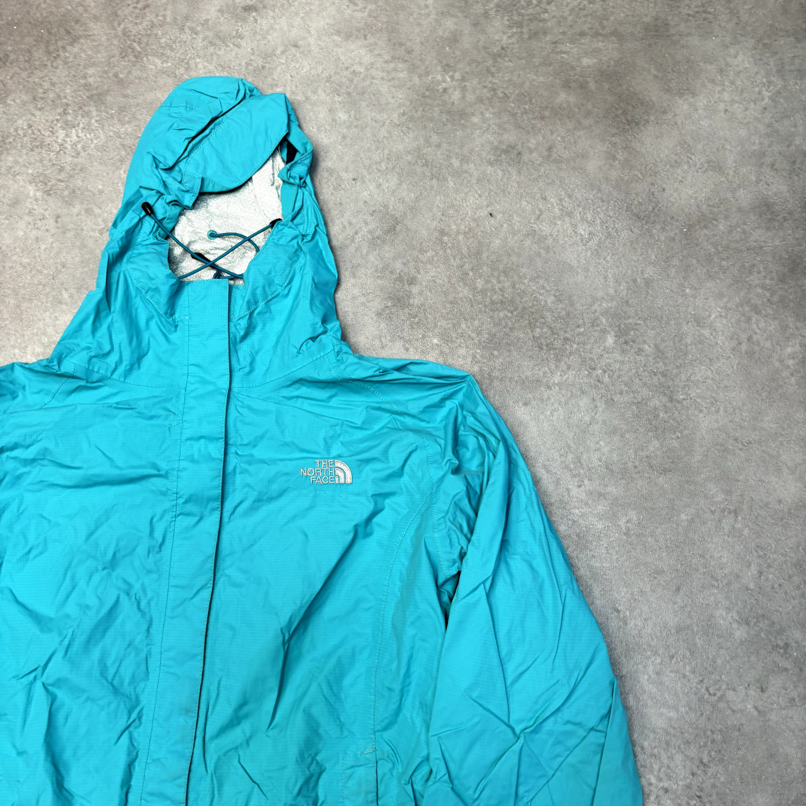 The North Face Rain Coat Womens Y2K Hyvent Hiking Jacket, Blue, Large image 5