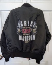 VINTAGE MADE IN USA 1903-1998 95TH ANNIVERSARY HARLEY DAIDSON JACKET IN SIZE XL