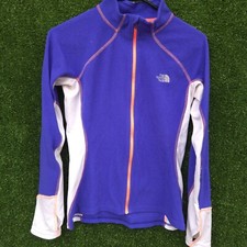 The North Face Womens Purple Jacket Vapor Wick Full Zip Fitted Stretch Sz Small