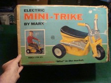 Electric MINI-TRIKE -- UNUSED -- MARX rare outdoor toy -- 1971 -- big wheel