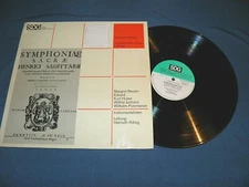 Schutz Heinrich - Symphoniae Sacrae - Helmuth Rilling - Germany SDG STEREO NM