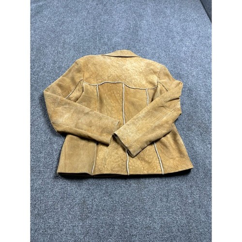 Scully Women's Brown Suede Leather Jacket Collared Button Closure Size 10 - Picture 7 of 17