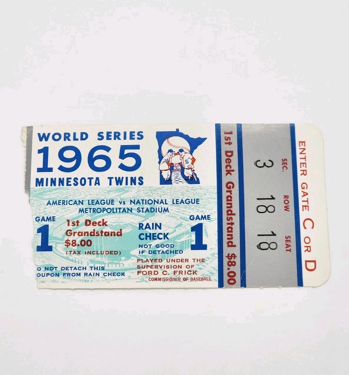Sandy Koufax 1965 Vintage Sports Ticket Stubs for sale | eBay