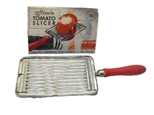 Vintage 1950s EKCO Miracle Tomato Slicer w/Red Wood Handle In Original Package