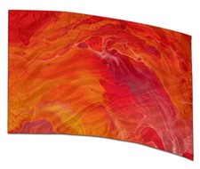 COLOR GUARD FLAGS FIERY ELEGANCE SILKS - NEW - 36" x 54" Standard Curved