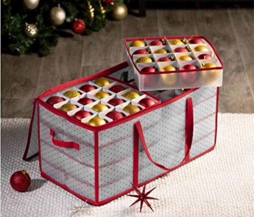 Caja de almacenamiento de plástico rojo de uso múltiple OSTO con cremallera doble de 2 lados roja (26 X 13) Foto 3 de 4