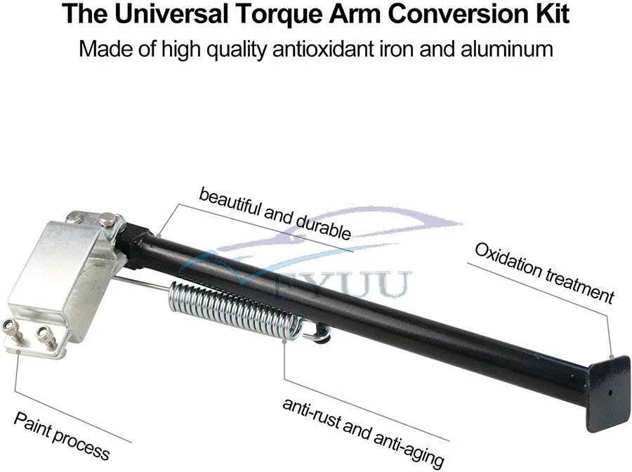 Abrazadera universal de 14" con soporte lateral para moto todoterreno de alta resistencia Foto 3 de 4