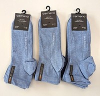 Neu - 9 Paar Camano Herren Quarter Socken- Gr. 39-42 - Denim-Blau - Ca-Soft-Bund