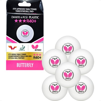 Butterfly R40+ 3-Star Ball White