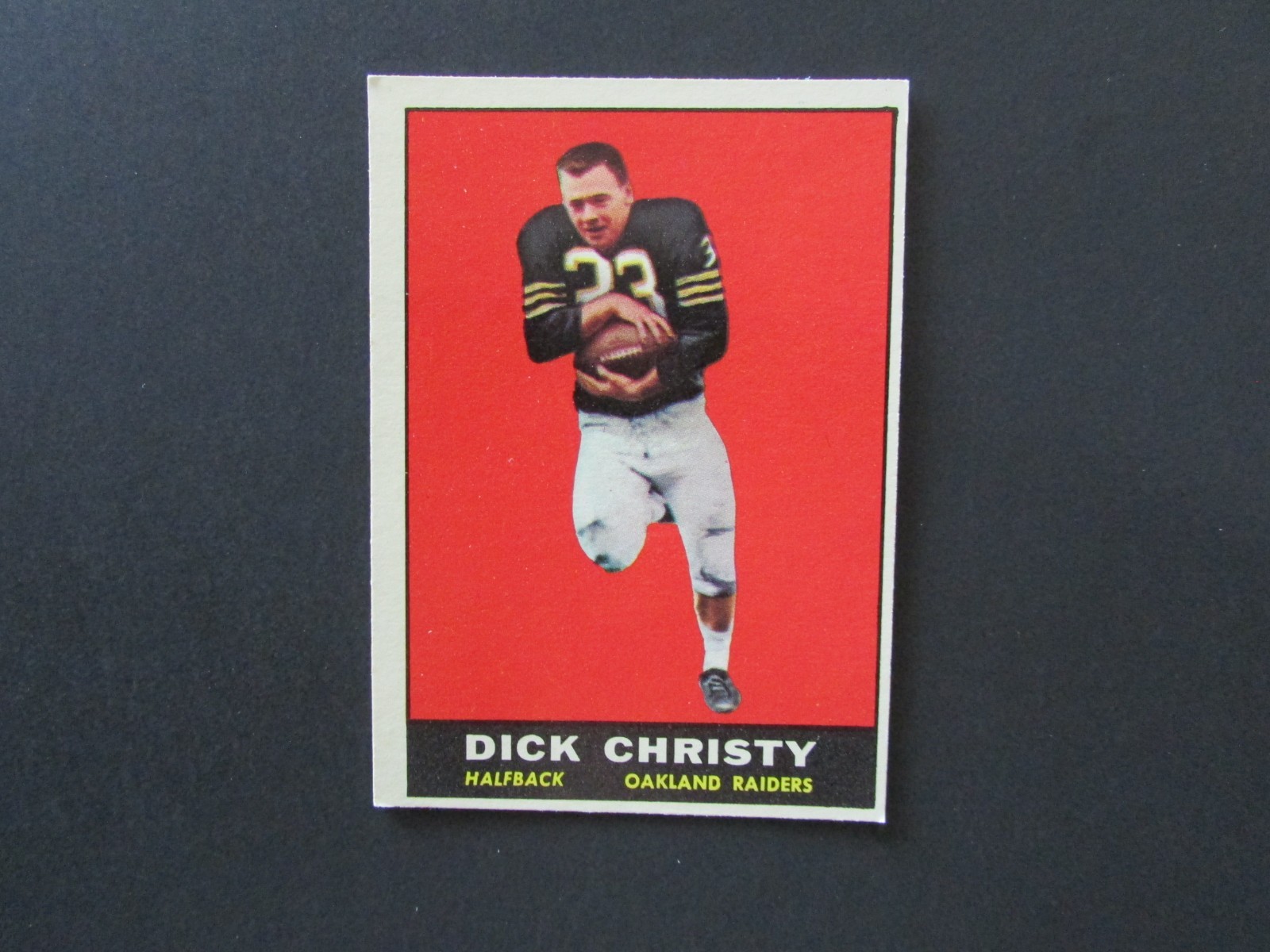 1961 Topps Football Set Break Card #184 Dick Christy