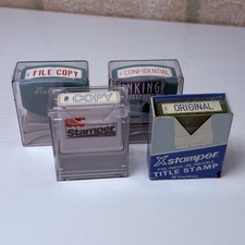 4 Office Stamps X Stamper Pre Inked File Copy Confidential Original and Copy