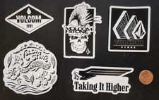 VOLCOM Surf Snowboard BMX Skateboard 5 Sticker Set Flawless NEW old stock 34