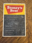 Vintage Rare 1960s Stoney’s Beer Chalkboard Advertising Sign