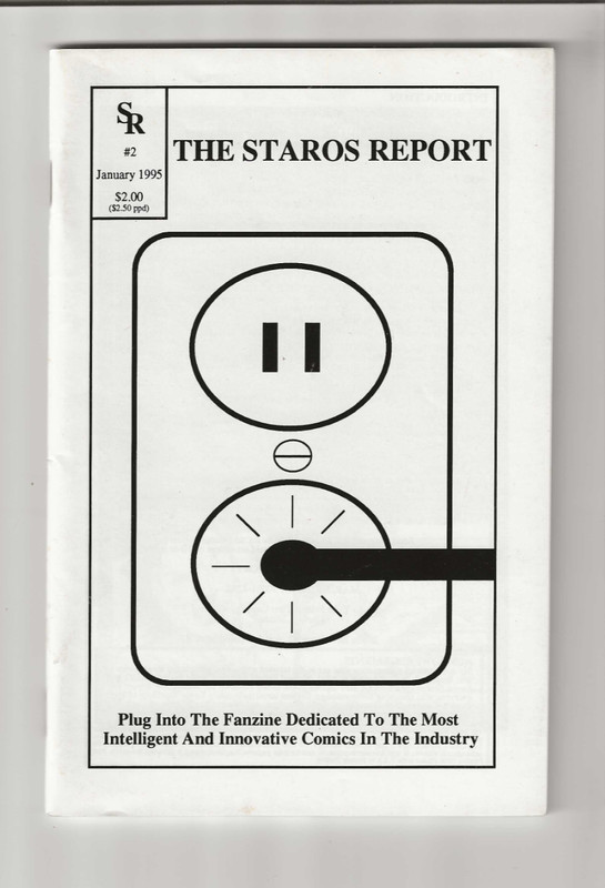 THE STAROS REPORT COMICS FANZINE # 2 1995 SIGNED CHRIS STAROS BEST COMICS GUIDE