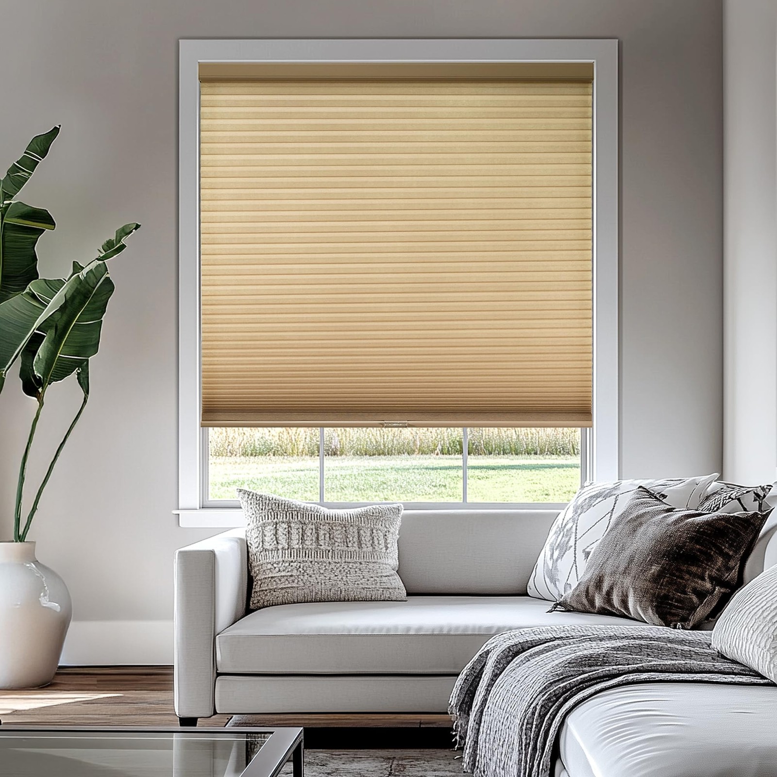 &ndash; Cordless Honeycomb Blinds, Blackout Or Light Filteri