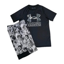 Under Armour Youth Medium 10-12 Athletic Shorts And Tshirt Activewear Outfit