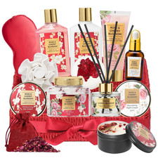 Spa Gifts for Women, Skin Care Gift Set - Rose Spa Gift Baskets for Women