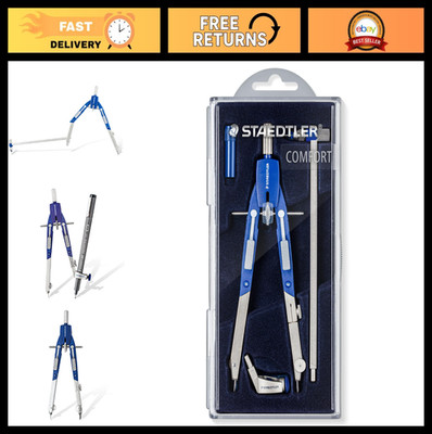 4 Pc Metal 6'' Quick Setting Compass Set - Precision Drawing Tool for Art & Draft