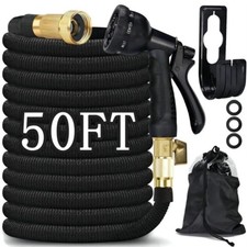 50ft Water Hose - Upgraded Leakproof Lightweight No-Kink Garden Hose, Flexible