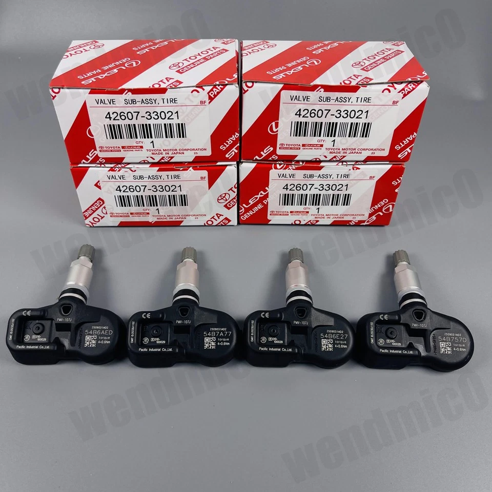 4PCS TPMS Genuine 42607-33021 OEM PMV-107J For Lexus Scion Tire Pressure Sensor - Image 2 of 4