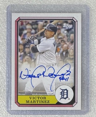 VICTOR MARTINEZ (AU) 2025 Topps Archives 1987 Topps Boardwalk and Baseball Auto