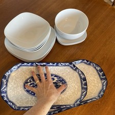 Dinner Set For Sale-Modern White +Decorative Serving Tray