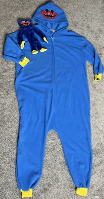 Poppy Playtime Huggy Wuggy Romper Costume Cosplay Plush Toy 1 Piece Fleece Adult - Image 1 of 4