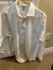 Brooks Brothers Regent Non-Iron White Dress Shirt 16/34 100 Supima Cotton NICE