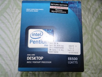INTEL PENTIUM E6500 DualCore  2.93GHz Processor CPU -- Sealed Box