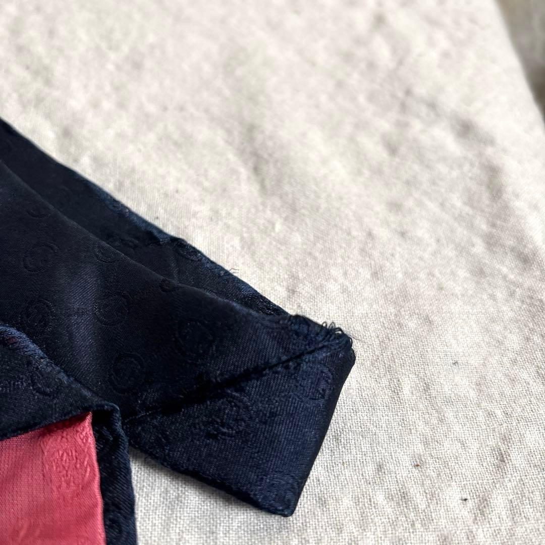 GUCCI Branded Tie GG Pattern Solid Jacquard Luxur… - image 7