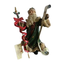 Home Interiors & Gifts Figurine 2003 Making A List Santa Statue New In Box 56044