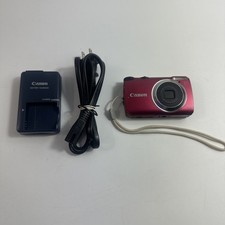 Canon PowerShot A3300 IS 16.0MP Digital Camera - Red w/ charger