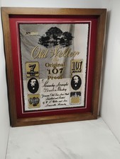 Old Weller 107 Proof Kentucky Straight Bourbon Whiskey Rare Vintage Mirror Sign