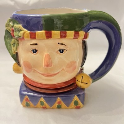 Susan Winget Christmas Mug 3D Coffee Jester Joker 20 Oz Certified International