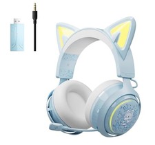 SOMIC Cat Ear Headphones, 2.4G/Bluetooth Wireless Gaming Headset for PS5, PS4, 