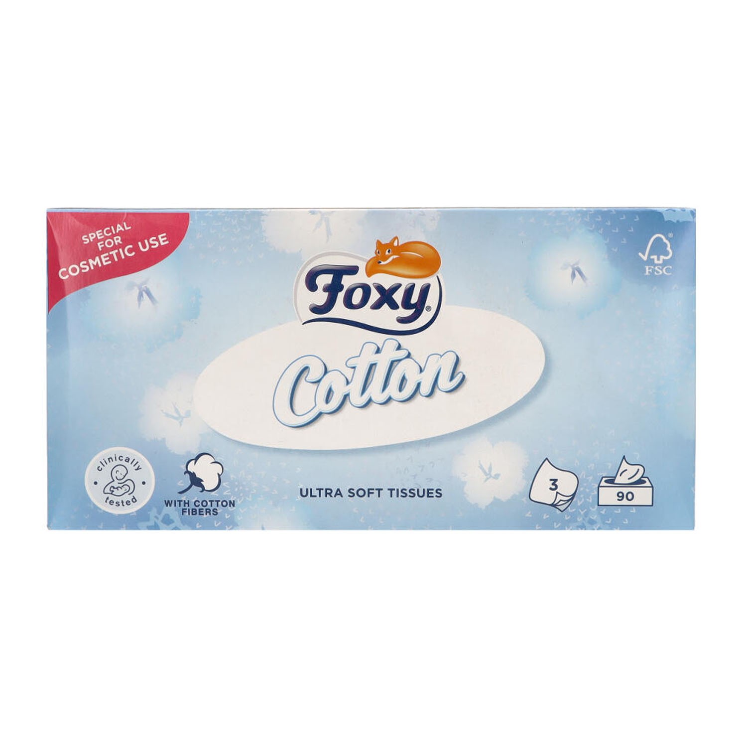 FOXY FAZZOLETTI COTTON VELINE 3 VELI 90PZ