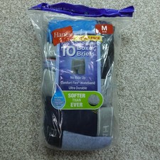 Hanes Underwear Boys Medium 8-10 Boxer Briefs Cool Comfort 10 Pairs